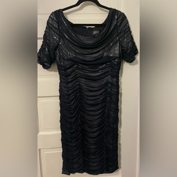 Adrianna Papell Evening Sequinned Dress - Picture 1 of 6